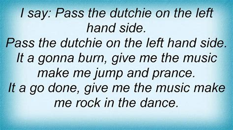 Musical Youth - Pass The Dutchie (Lyrics) Stranger ThingsOriginal Video: https://www.youtube.com/watch?v=mP9B2s6HvcsLyrics:I say...Pass the Dutchie 'pon the ...